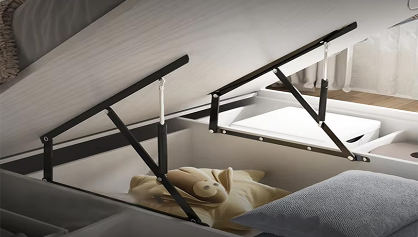 Bed Fitting Mechanism With Gas Spring