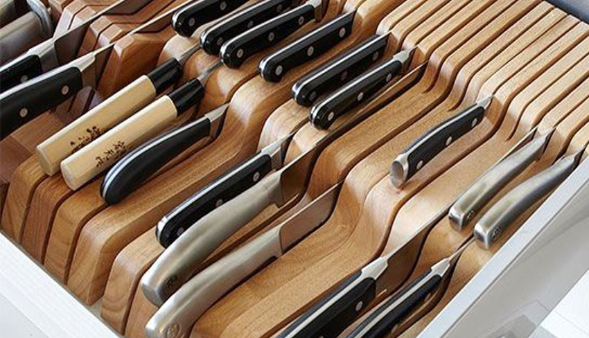 Drawer Organizer Wooden Knife Holder