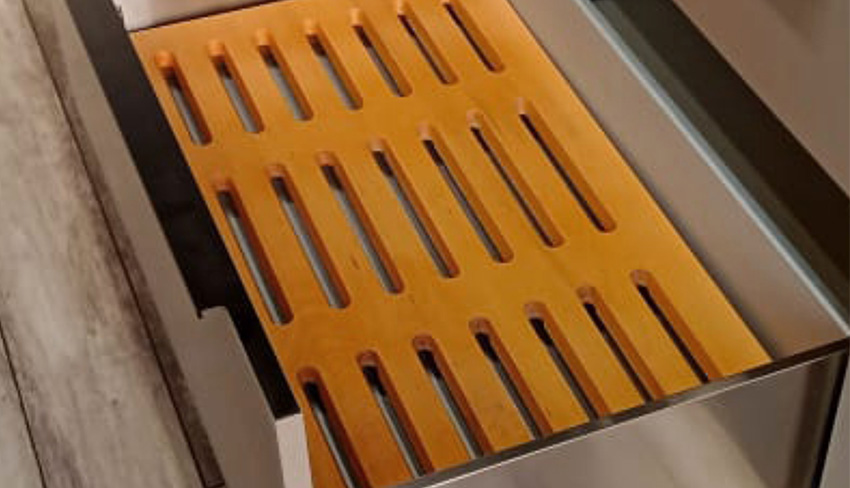 Drawer Organizer Wooden Plate Holder