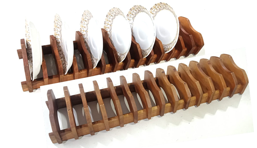 Drawer Organizer Wooden Saucer Holder