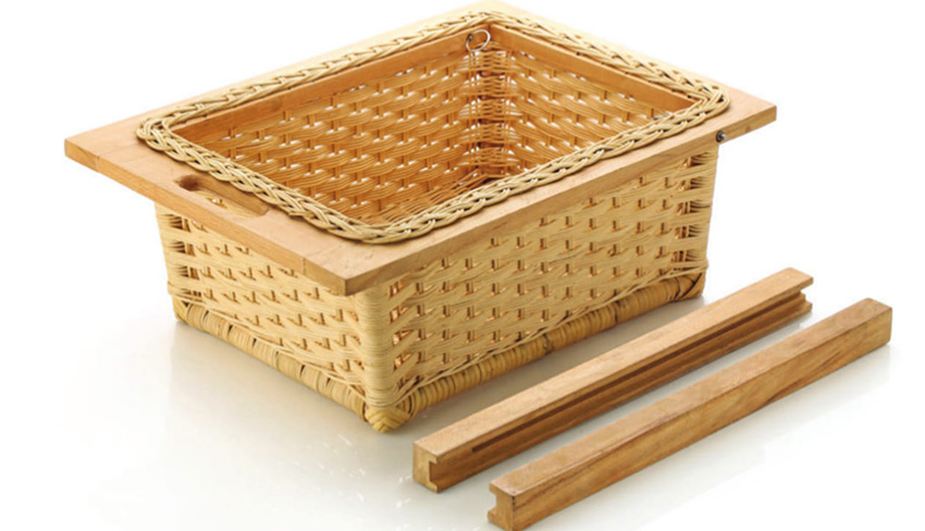 Kitchen Wicker Basket Full Wooden Imported