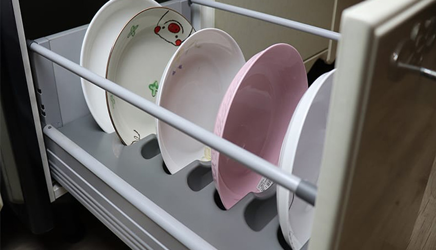 Drawer Organizer PVC Bowl Holder Single Line