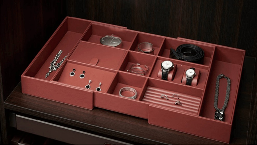 Adjustable Jewellery Box Leather