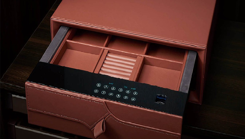 Leather Digital Safe Box