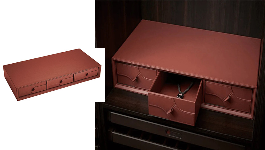 Triple Leather Drawer